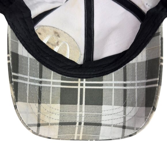 McDonalds Hat Adults Strapback Cap Barbour Tartan Plaid Embroidered Logo Rare - Picture 11 of 13